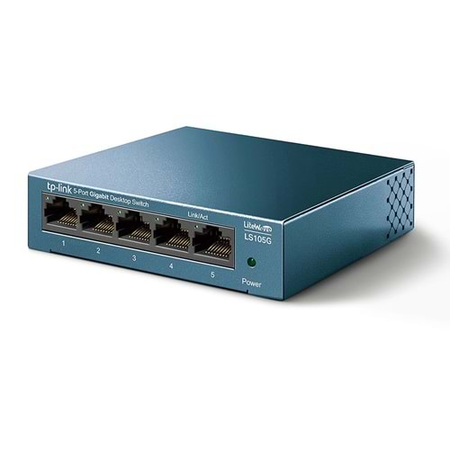TP-Link LS105G 5 Port Tak & Çalıştır Fansız Metal Kasa 1000 Mbps Gigabit Network Switch