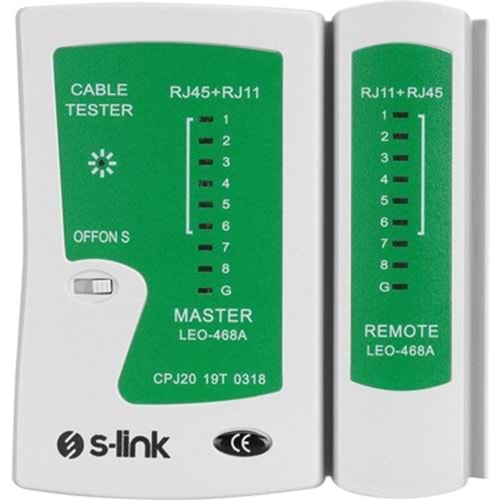 S-LINK SL-468 RJ-45 RJ-11 LÜX KABLO TEST CİHAZ