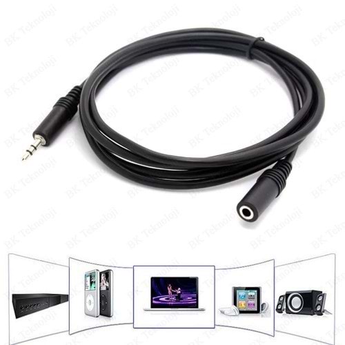 3.5MM STEREO ERKEK/DİŞİ 3 METRE AUX UZATMA KABLOSU