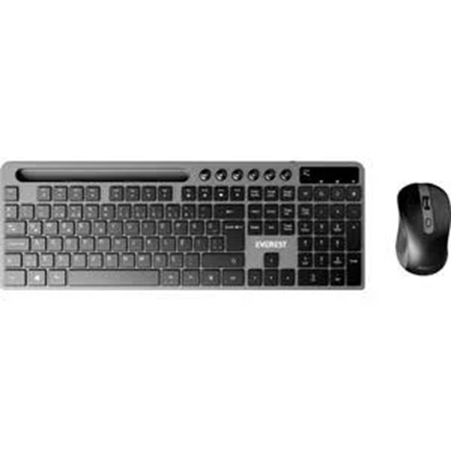 EVEREST KM-730 GRİ/SİYAH KABLOSUZ KLAVYE SET