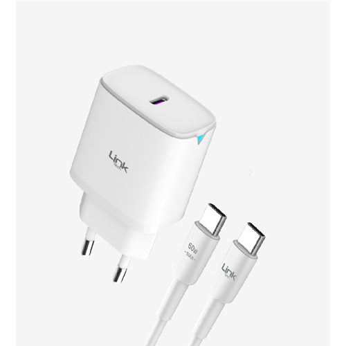 Linktech C312 30W Type-C Kablolu Hızlı Şarj Aleti