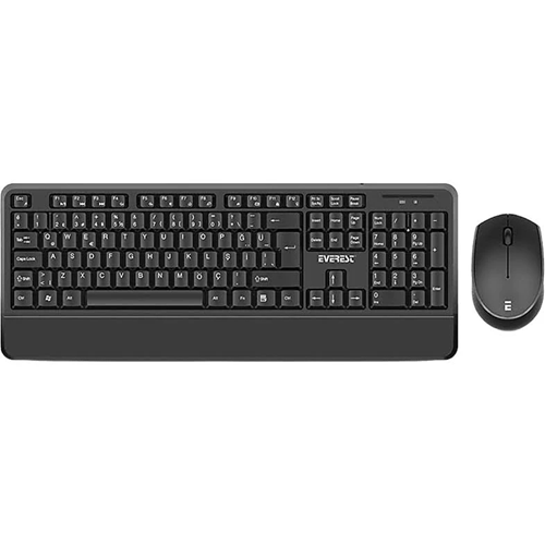 EVEREST KM-6176 OFFİCAL SİYAH KABLOSUZ SET M.M
