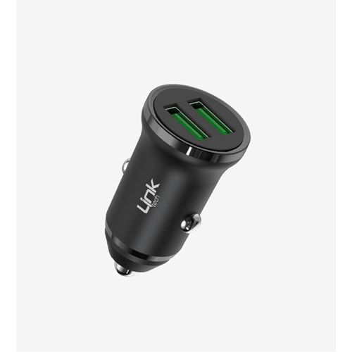 LINK-TECH C480 USB 12W ÇİFT GİRİŞ ARAÇ ŞARJ BAŞLIK