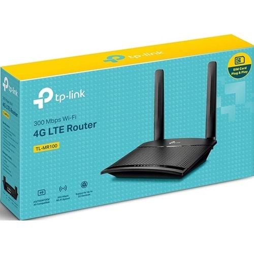 TP-LİNK TL-MR100 300MBPS WİRELESS N 4G LTE ROUTER (SİM KARTLI) ( YÖNLENDİRİCİ )