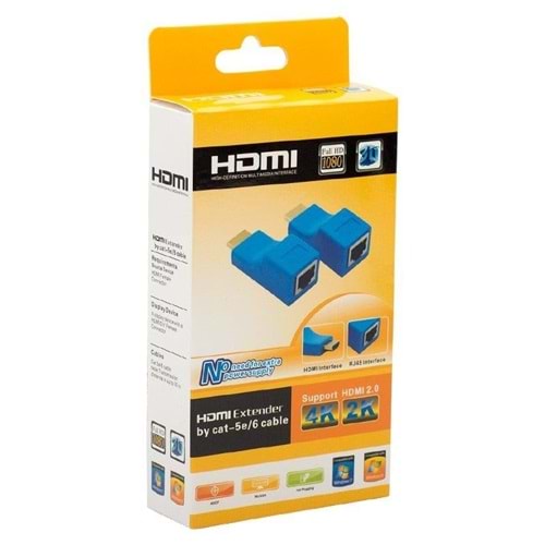 HDMİ EXTENDER 30 M POWERMASTER PM - 18225 HDMİ TO CAT 5 6