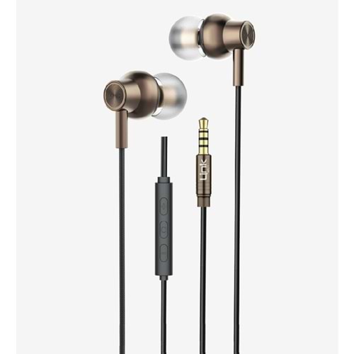 LİNK-TECH (KAHVERENGİ) KULAKLIK İÇİ KULAKLIK H71