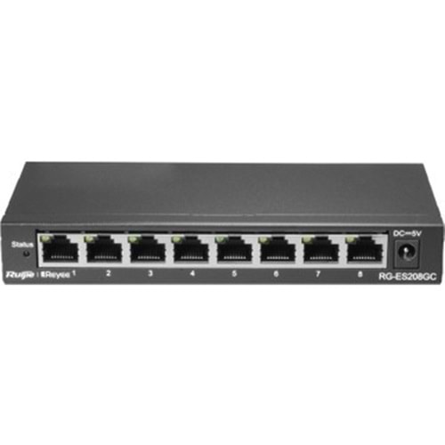 Ruijie Reyee RG-ES208GC 8 Port Gigabit Switch 1x Uplink L2 Yönetilebilir Managed Cloud Switch