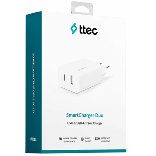 TTEC 32W SMARTCHARGER DUO TYPE-C + USB SADE BAŞLIK 2SCS24B