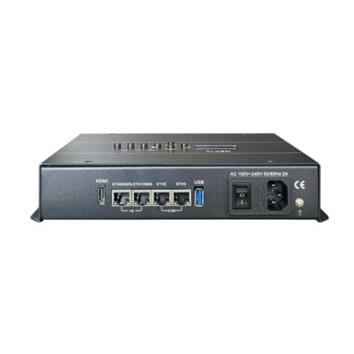 Novacom NVC-AT13F-A 3 Port 10/100 Mbps PoE Extender İç Ortam IP Kamera Ağ Genişletici