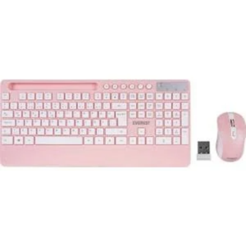 EVEREST KM-9676 BEYAZ/PEMBE KLAVYE MOUSE SET