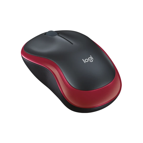 LOGITECH M185 KABLOSUZ OPTIK KIRMIZI SIYAH MOUSE