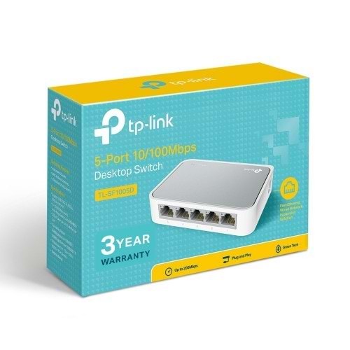 TP-Link TL-SF1005D 5 Port 10/100 Mbps Plug & Play Ethernet Switch
