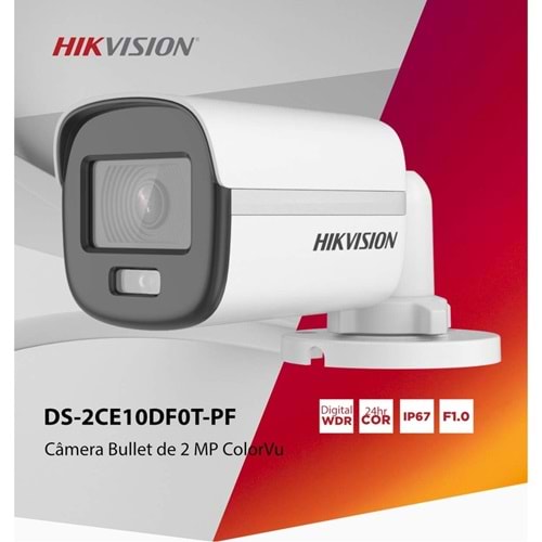 HIKVISION DS-2CE10DF0T-PF 1080P 2.8MM COLOR VU BULLET KAMERA