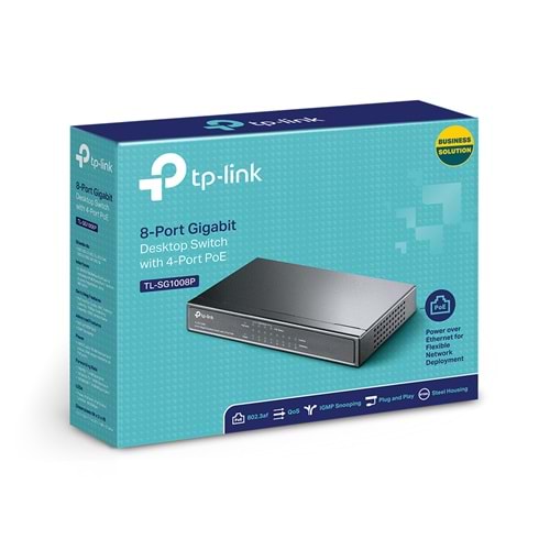 Tp-Link TL-SG1008P 8-Port Gigabit Desktop Switch with 4-Port PoE+ (64W)