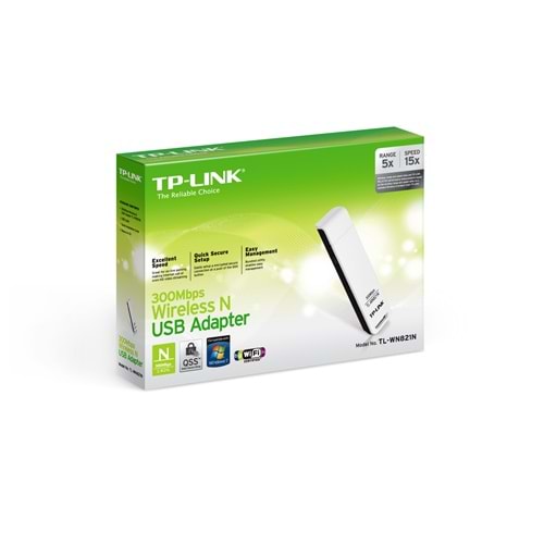 Tp-Link TL-WN821N 300Mbps Wi-Fi USB Adaptör