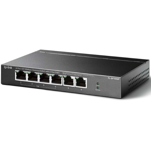 Tp-Link TL-SF1006P 6-Port 10/100 Mbps Desktop Switch with 4-Port PoE+ (67W)