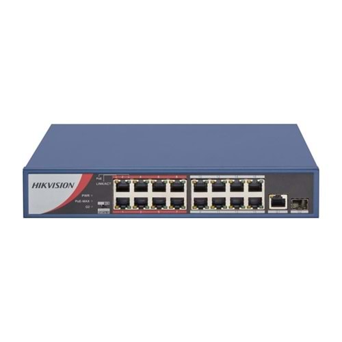 Hikvision DS-3E0318P-E/M 16 Port PoE (130W) 10/100Mbps + 1xGB,1xSFP Uplink