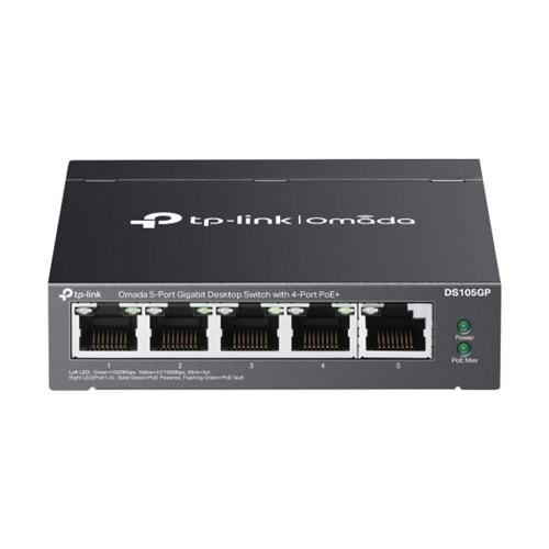 Omada DS105GP 5-Port Gigabit Desktop Switch with 4-Port PoE+(65W)