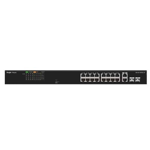 Ruijie Reyee RG-ES118FGS-LP 16-Port 10/100+2X1GB RJ45/SFP (120W) Poe Rackmount S