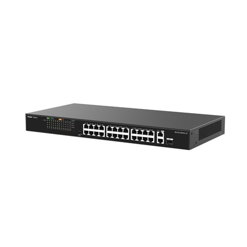Ruijie Reyee RG-ES126FGS-LP 24-Port 10/100+2X RJ45 /1X1GBSFP (180W) Poe Rackmoun