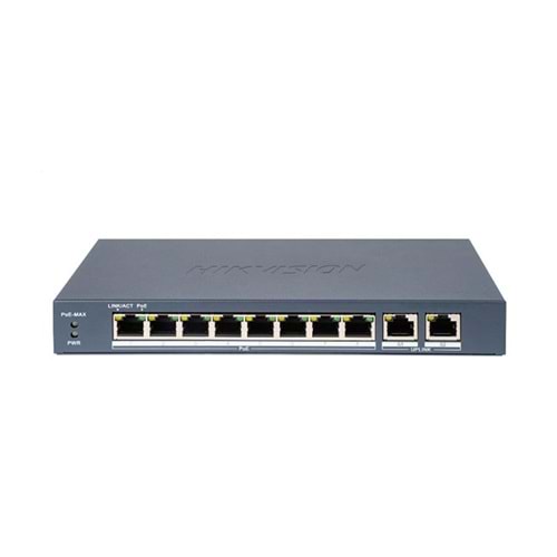Hikvision DS-3E310P-E/M 8 Port PoE (80W) 10/100Mbps + 2GE Uplink Switch