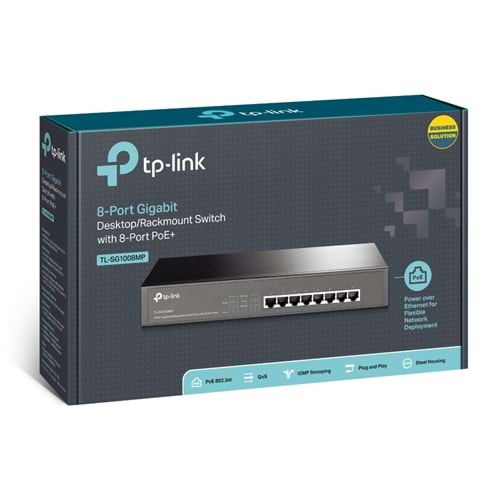 Tp-Link TL-SG1008MP 8-Port Gigabit Desktop/Rackmount Switch with 8-PortPoE+(153W
