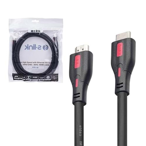 S-LİNK SL-HDM4K13 19+1 HDMI TO HDMI V2.0 4K 60 HZ KABLO 3MT