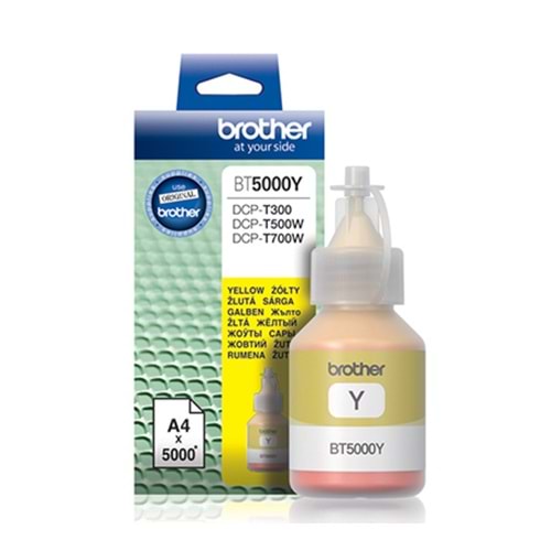 Brother Kartuş BT5000Y Sarı Mürkkep 5000 Say. (DCP-T300,DCP-T500W,DCP-T800W)