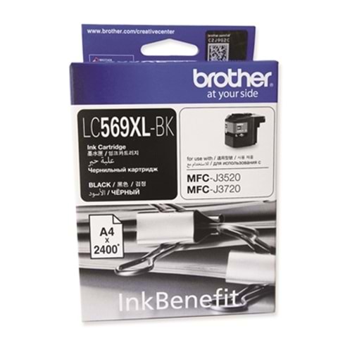 Brother Kartuş LC569XLBK Siyah 1200 Sayfa (MFC-J3720)