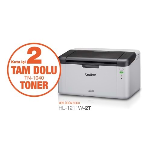 Brother HL-1211W-2T Mono Lazer Yazıcı Wi-Fi (2 Tam Dolu Toner) (A4)