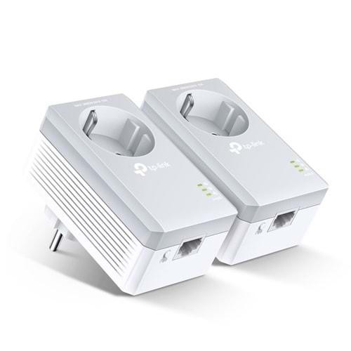 Tp-Link TL-PA4010P KIT AV600 Passthrough 600 Mbps Starter Kit (Powerline Adatör)