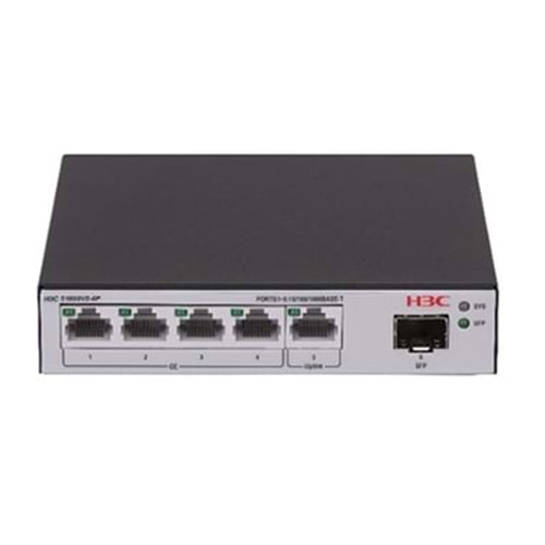 H3C Aolynk LS-1600V2-6P-GL 5- Port Gigabit Ethernet Switch 1*100M/1G SFP Port