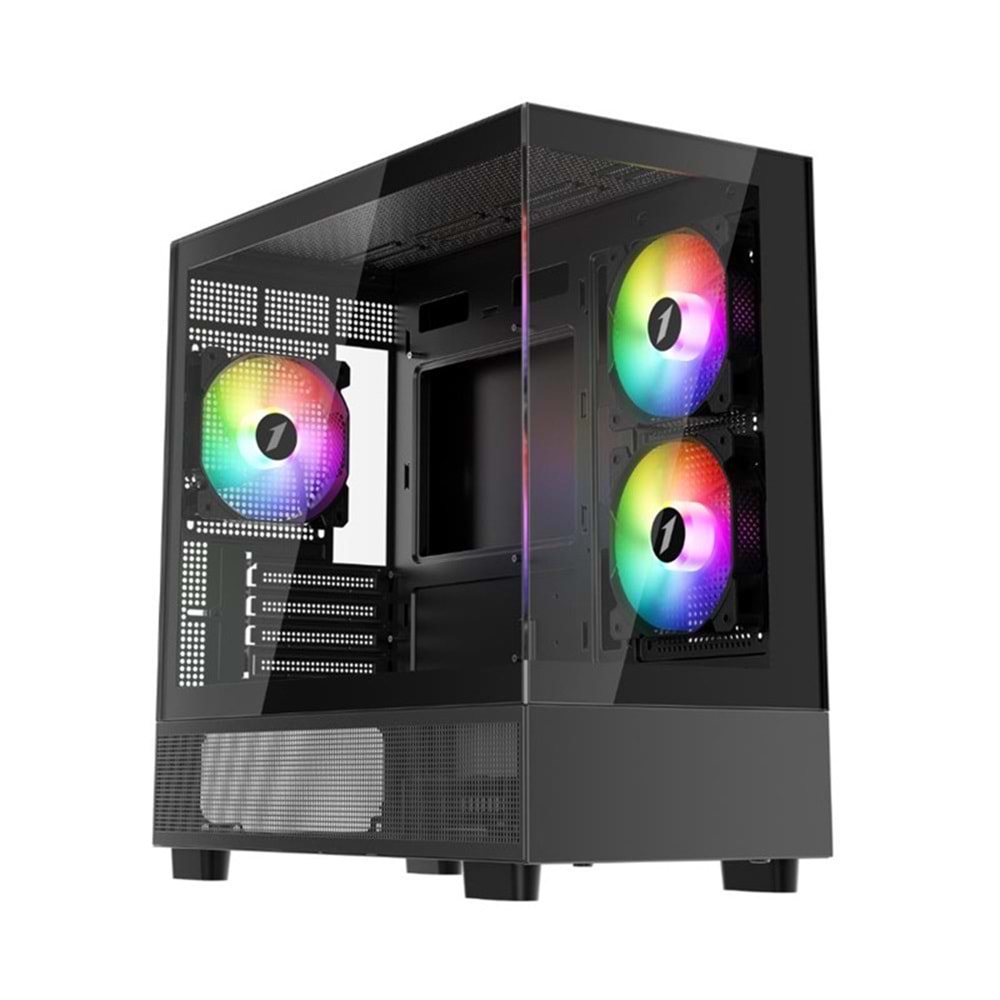 1ST Player MIKU Mİ5 750W 80+ Silver ATX 3.1 ARGB USB 3.0 M-ATX Siyah Kasa