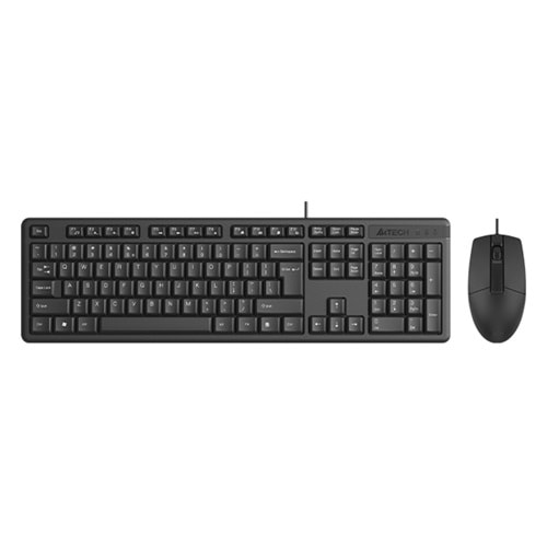A4 Tech KR-3330S Q USB FN-Multimedya Klavye+ Silent Mouse Siyah