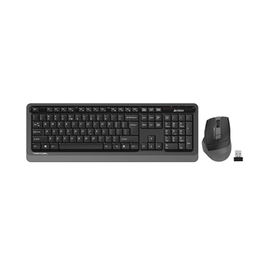 A4 Tech FG1035 2.4G FN-Multimedya Q Klavye+Optik Mouse 2000D Kablosuz Gri