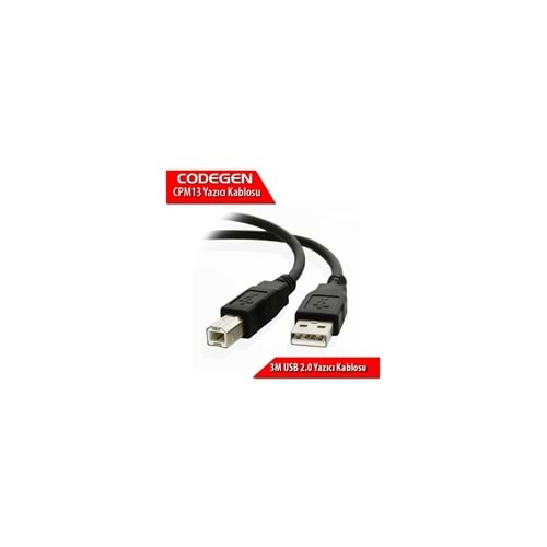 Codegen CPM13 USB 2.0 Yazıcı Kablosu 3m)