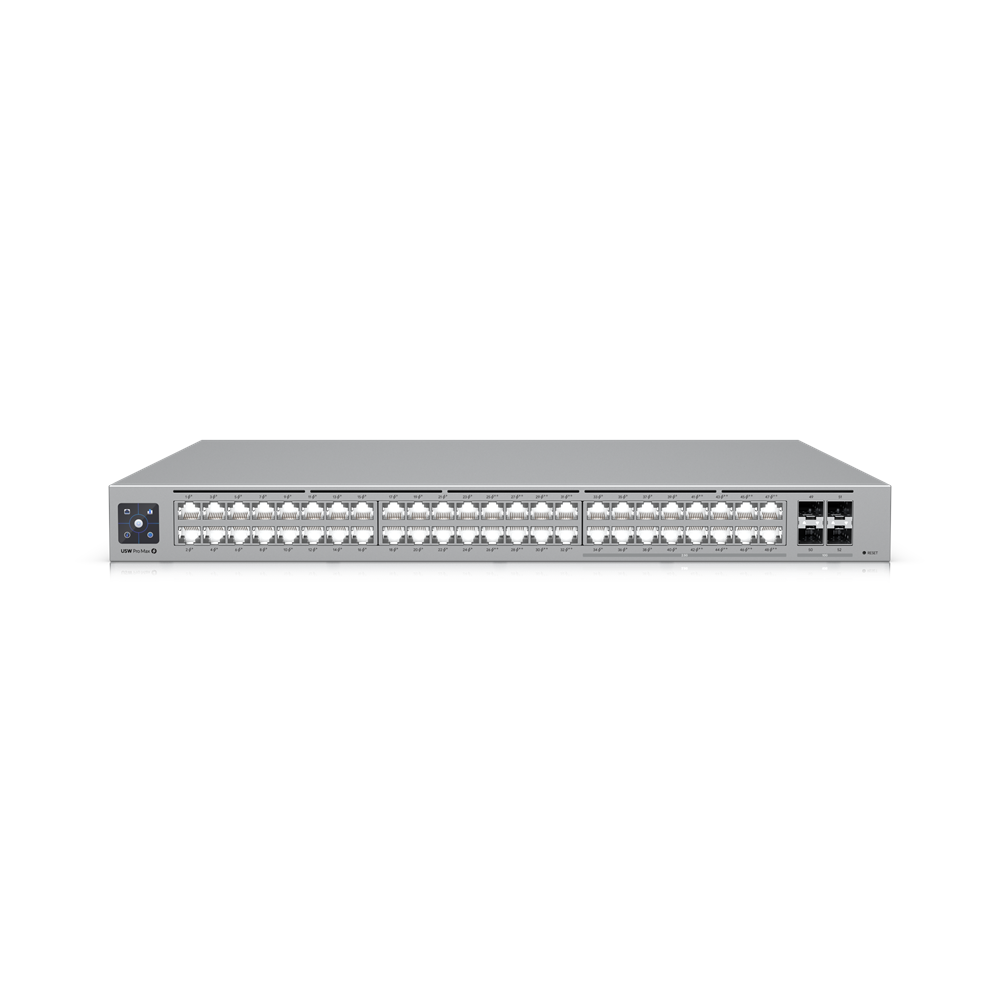 UBNT USW-Pro-Max-48-PoE 48 Port 10/100/1000 Mbps PoE++ 2.5G 4x10GSFP+ Yön.(720W)