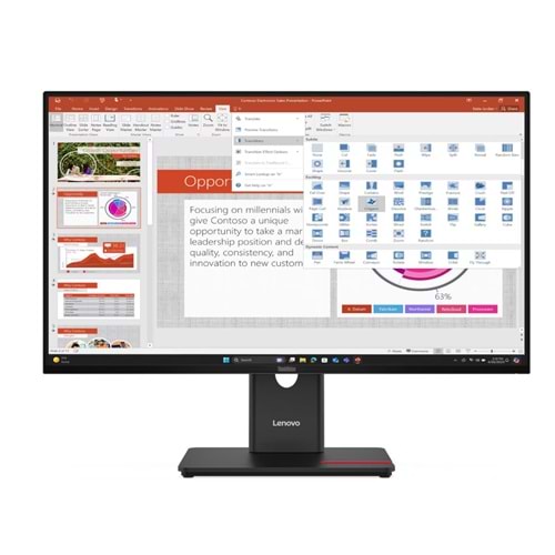Lenovo 27 T27-40 64A5MAT6TK FullHD 4ms 120Hz Hdmi WLED Pivot Monitör (3Y Garanti