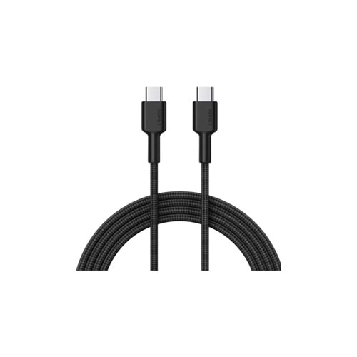 Aukey CB-CD45-BK Naylon Örgülü Type-C Type-C Şarj Kablosu (0.9m)