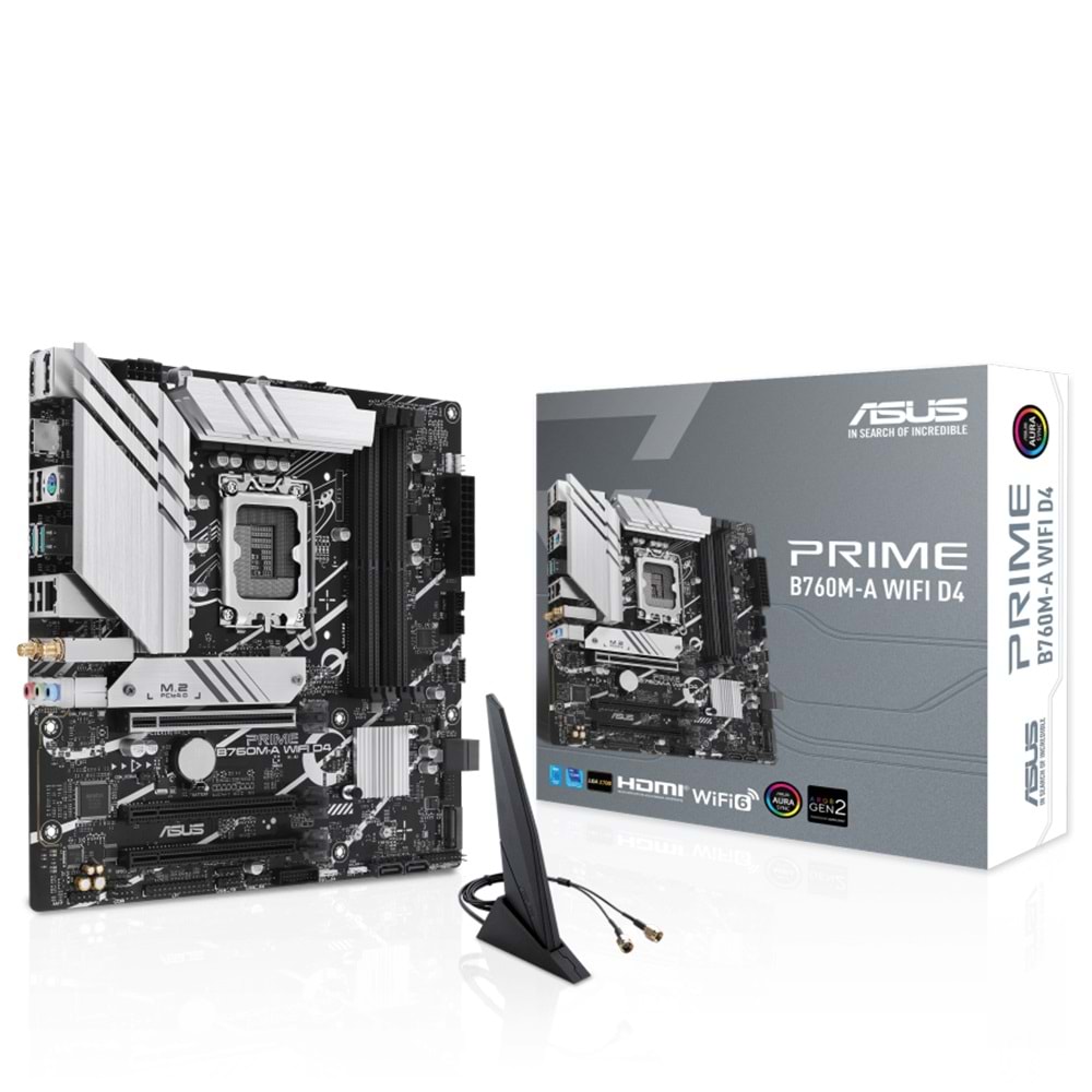 Asus PRIME B760M-A WIFI D4 B760 DDR4 M.2 DP/HDMI PCI 4.0 1700p Anakart