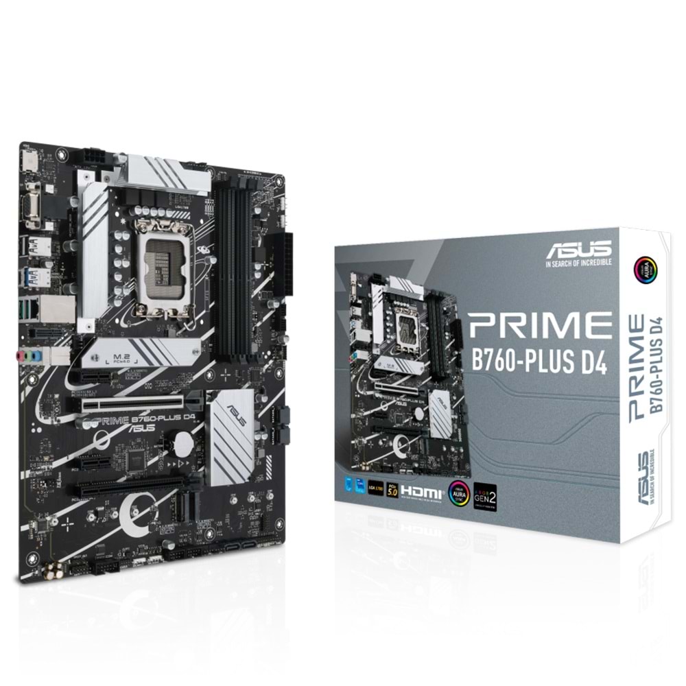 Asus PRIME B760-PLUS D4 B760 DDR4 M.2 DP/HDMI/VGA PCI 5.0 1700p Anakart