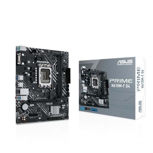 Asus PRIME H610M-F D4 R2.0-CSM H610 DDR4 M.2 HDMI PCI 4.0 1700p Anakart