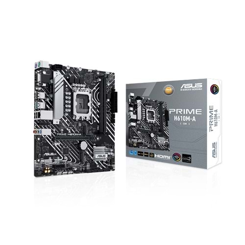 Asus PRIME H610M-A-CSM H610 DDR5 M.2 USB3.2 DP/HDMI/VGA PCI 4.0 1700p Anakart