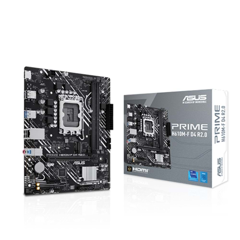 Asus PRIME H610M-F D4 R2.0 H610 DDR4 M.2 HDMI PCI 4.0 1700p Anakart