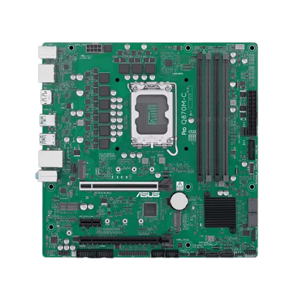 Asus PRO Q870M-C-CSM Q870 DDR5 M.2 USB3.2 DP/HDMI/VPro PCI 5.0 1851p Anakart 