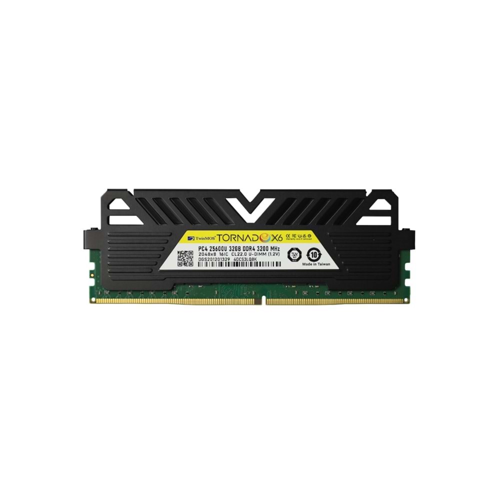 TwinMOS 32GB 3200MHz DDR4 U-DIMM CL22 Ram (Soğutuculu) (TMMDD432GB3200DKBX6)