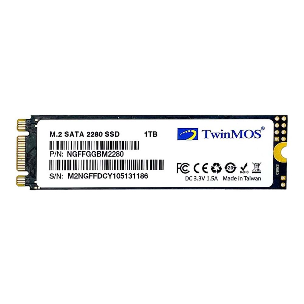 TwinMOS 1TB M.2 2280 SATA3 580-550MB/s (NGFFGGBM2280)