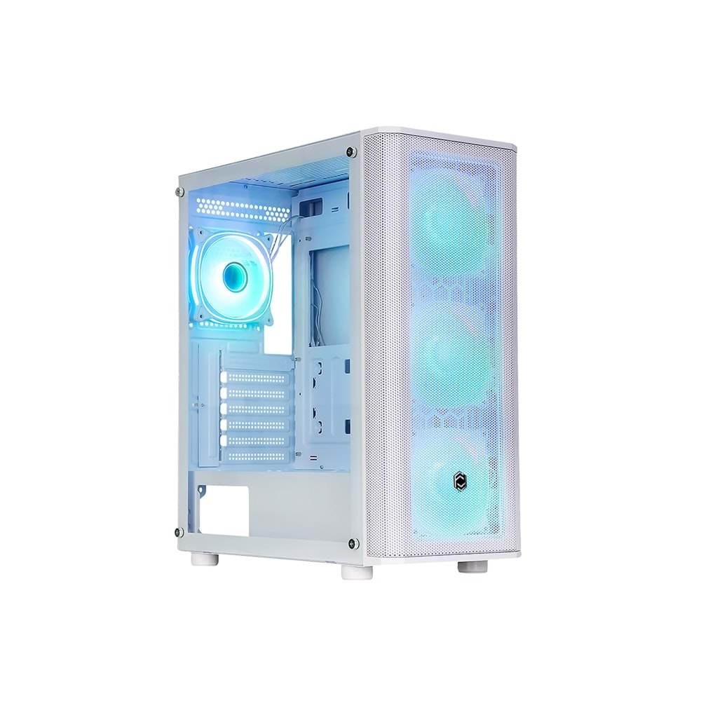 Frisby 650W 80+ Mesh Gaming (BEYAZ) Kasa USB3.0 (ARGB Fan)(CM-106)