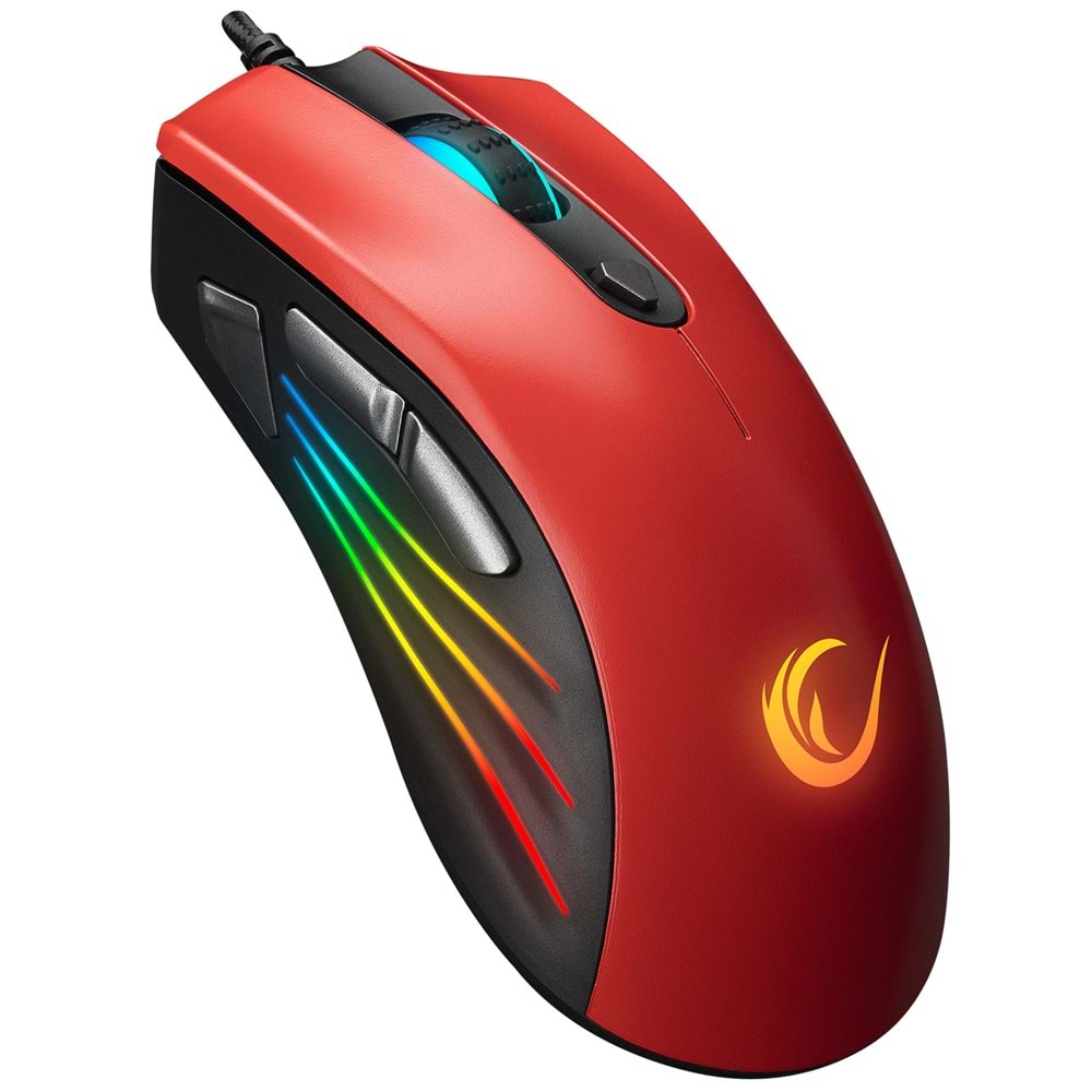 Rampage SMX-R33 LIMBO Makrolu Siyah/Kırmızı 6400dpi RGB Ledli Gaming Oyuncu Mous
