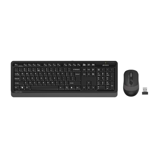 A4 Tech FG1010 2.4G FN-Multimedya F Klavye+Optik Mouse 2000D Kablosuz Gri 